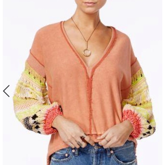 Free People Reminiscent Sweater In Terracotta Pullover Knit Crochet Boho
Size S - Picture 5 of 14